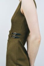 لباس مجلسی زنانه زارا TWILL MIDI DRESS