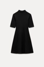 لباس کوتاه زنانه زارا STRETCH KNIT SKATER DRESS
