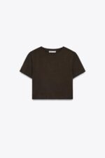 کراپ تیشرت زنانه زارا CROPPED STRETCH T-SHIRT