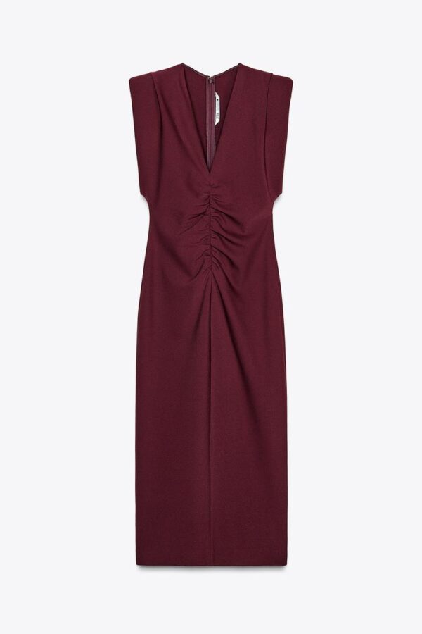 لباس میدی زنانه زارا DRAPED MIDI DRESS