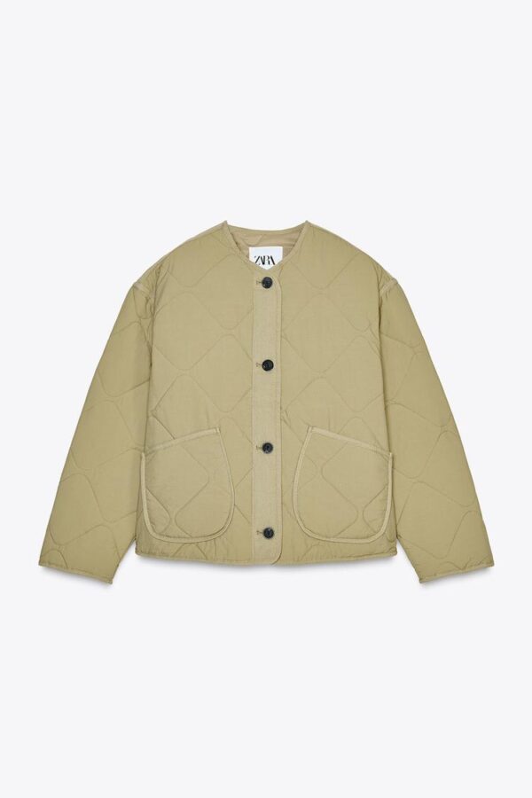 کاپشن ضدآب زنانه زارا WATER-REPELLENT QUILTED JACKET