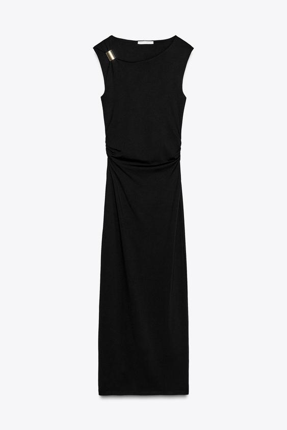 لباس مجلسی زنانه زارا DRESS WITH METAL APPLIQUÉ