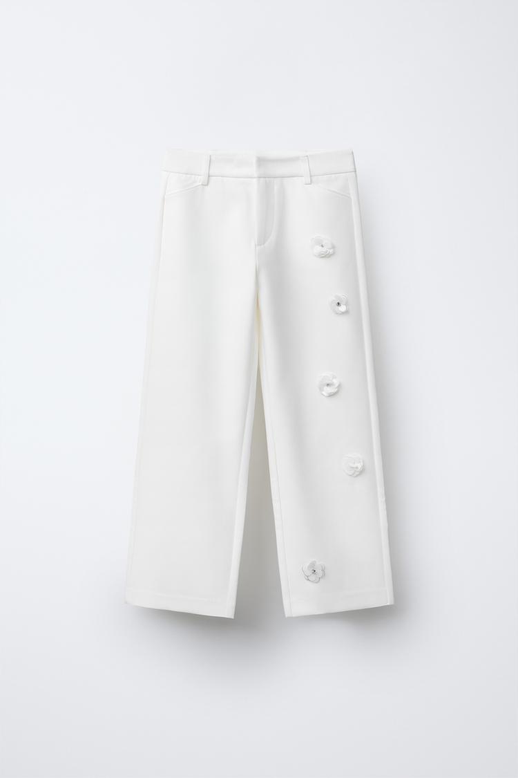 69 شلوار دخترانه زارا 3d floral trousers