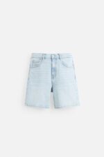 شلوارک جین مردانه زارا REGULAR FIT DENIM BERMUDA SHORTS