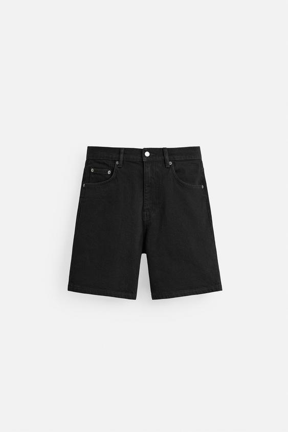 شلوارک جین مردانه زارا REGULAR FIT DENIM BERMUDA SHORTS