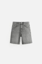 شلوارک جین مردانه زارا REGULAR FIT DENIM BERMUDA SHORTS