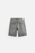 شلوارک جین مردانه زارا REGULAR FIT DENIM BERMUDA SHORTS