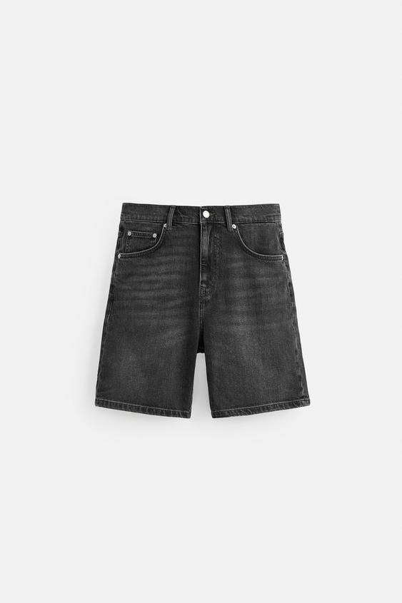 شلوارک مردانه زارا REGULAR FIT DENIM BERMUDA SHORTS