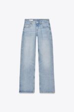 شلوار جین زنانه زارا TRF WIDE-LEG LOW-RISE JEANS