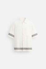 پیراهن مردانه زارا 100% LINEN PANELLED SHIRT