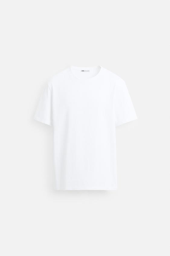 تیشرت مردانه زارا BASIC SLIM FIT T-SHIRT