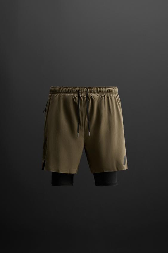 شورتک ورزشی مردانه زارا 2-IN-1 TRAINING SHORTS