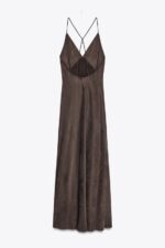 لباس بلند زنانه زارا ZW COLLECTION CAMISOLE DRESS