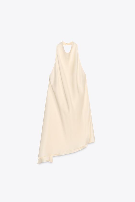 لباس مجلسی زنانه زارا ZW COLLECTION SATIN HALTER TOP