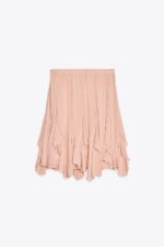 دامن کوتاه زنانه زارا RUFFLED SKIRT ZW COLLECTION