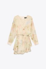 لباس زنانه زارا CROCHET PRINTED DRESS