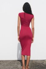 لباس بلند زنانه زارا POLYAMIDE MIDI DRESS
