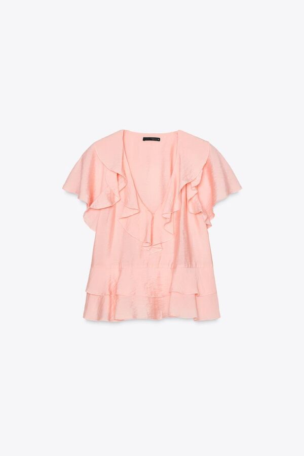 بلوز زنانه زارا RUFFLED BLOUSE