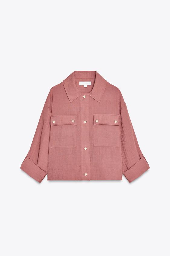 ژاکت زنانه زارا CROPPED JACKET WITH TABS