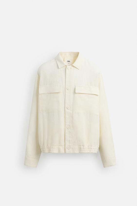 ژاکت مردانه زارا 100% LINEN JACKET WITH POCKETS LIMITED EDITION