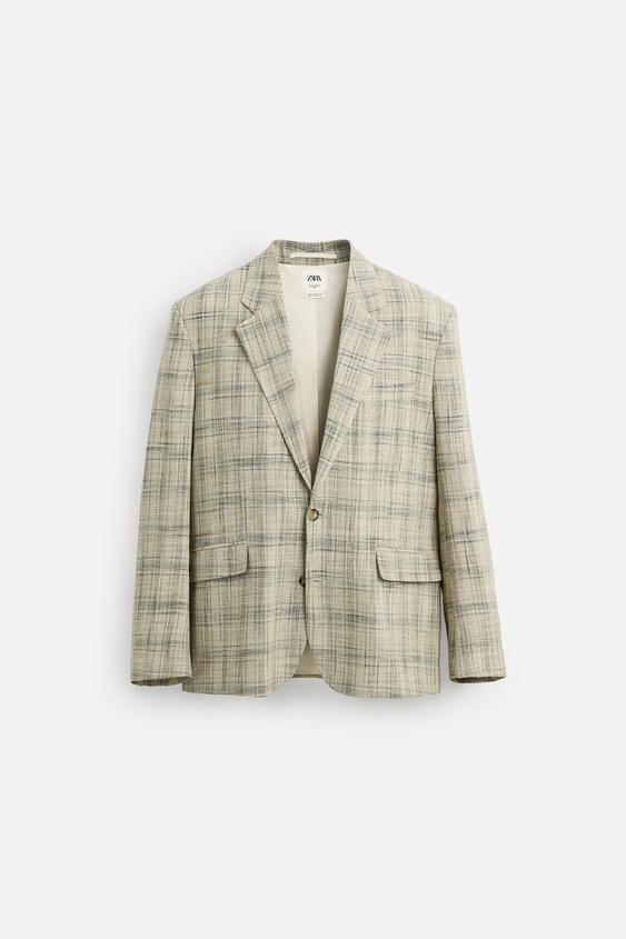 بلیزر مردانه زارا LIMITED EDITION CHECK SUIT BLAZER