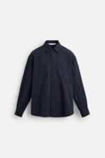 پیراهن مردانه زارا CRINKLED-EFFECT COTTON SHIRT