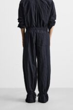 شلوار مردانه زارا CRINKLED EFFECT COTTON TROUSERS