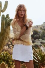 دامن جین زنانه زارا Z1975 WRAP DENIM SKORT