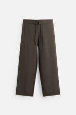 شلوار مردانه زارا LOOSE-FIITING DRAWSTRING TROUSERS