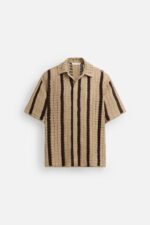 پیراهن مردانه زارا TEXTURED CROCHET SHIRT
