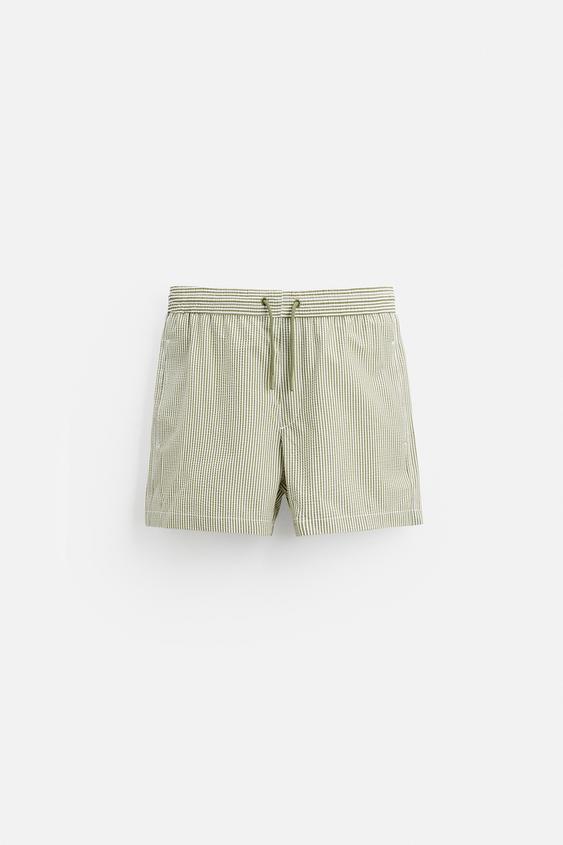 شورتک مردانه زارا REGULAR SEERSUCKER SWIMMING TRUNKS