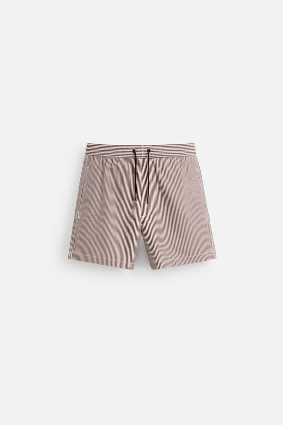 شورتک مردانه زارا REGULAR SEERSUCKER SWIMMING TRUNKS
