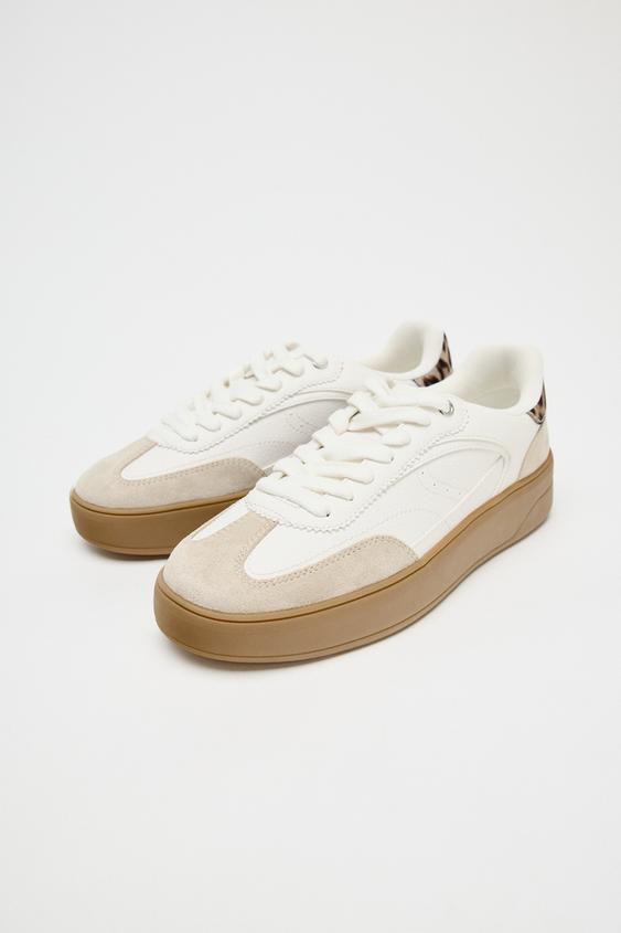 کفش زنانه زارا ANIMAL PRINT TRAINERS