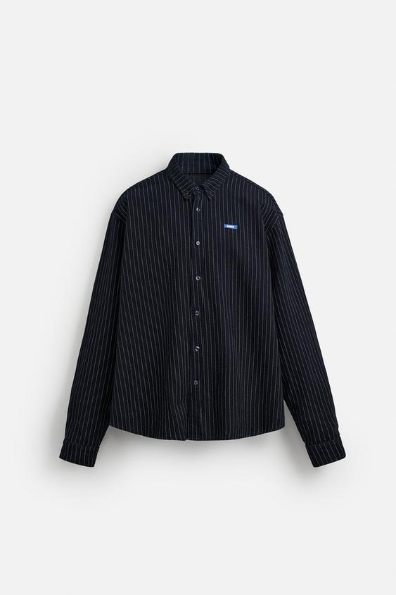 پیراهن مردانه زارا STRIPED RELAXED FIT SHIRT