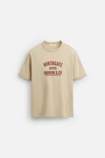 تیشرت مردانه زارا RIBBED SLOGAN T-SHIRT