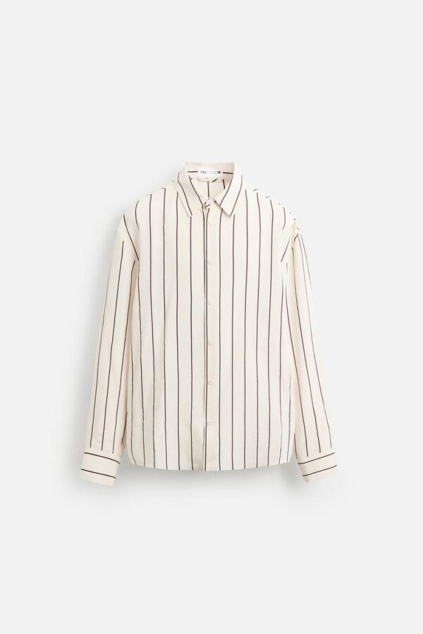 پیراهن مردانه زارا STRIPED FLOWING SHIRT