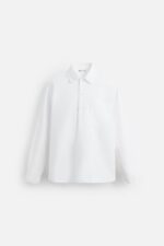 پیراهن مردانه زارا LINEN/COTTON POLO SHIRT