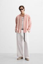 شلوار مردانه زارا RELAXED FIT PLEATED TROUSERS