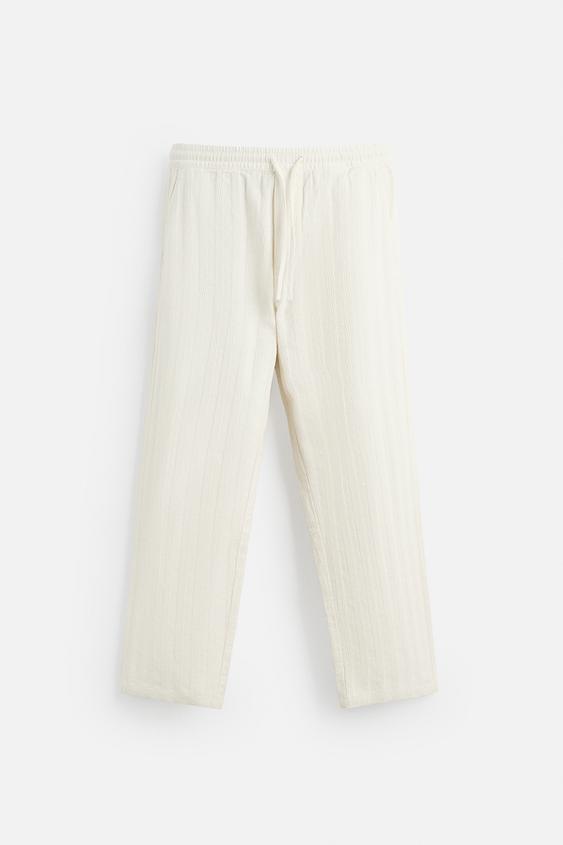 شلوار مردانه زارا STRIPED JACQUARD TROUSERS