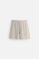 شلوارک لینن مردانه زارا 100% LINEN BERMUDA SHORTS