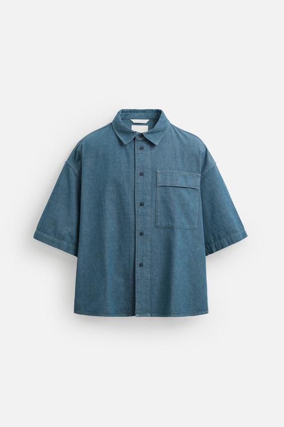 پیراهن مردانه زارا RELAXED FIT DENIM SHIRT