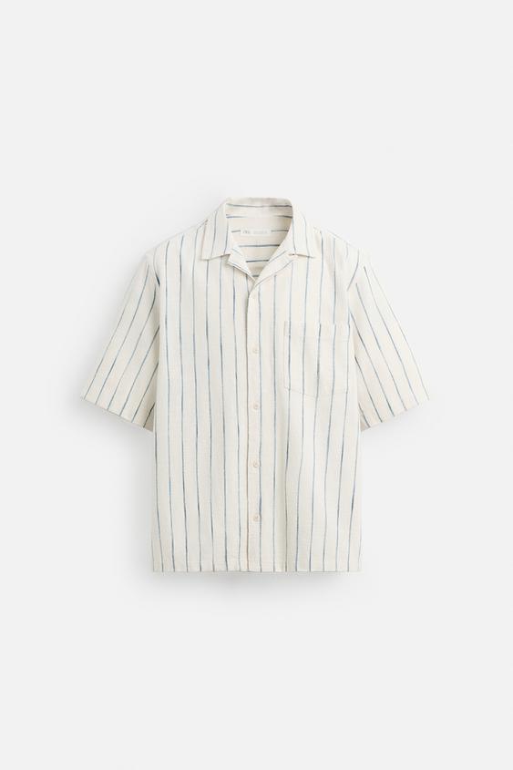 پیراهن مردانه زارا STRIPED TEXTURED SHIRT