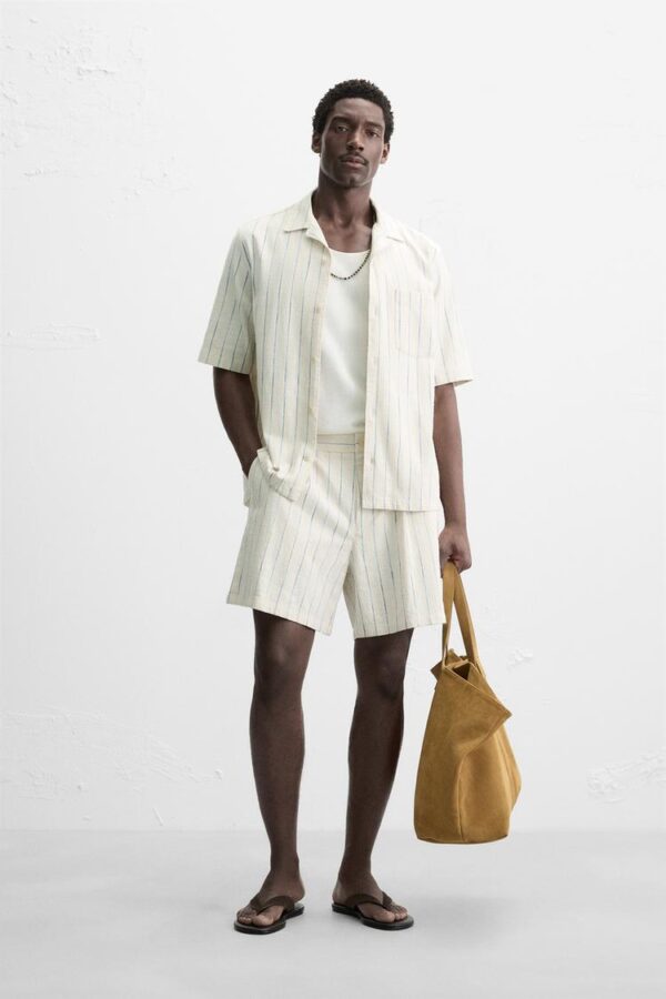 پیراهن مردانه زارا STRIPED TEXTURED SHIRT