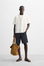 پیراهن مردانه زارا RELAXED FIT JACQUARD SHIRT