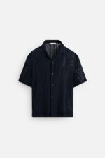 پیراهن مردانه زارا CROCHET TEXTURED SHIRT