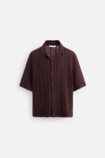 پیراهن مردانه زارا CROCHET TEXTURED SHIRT