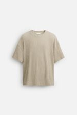 تیشرت مردانه زارا IRREGULAR TEXTURE T-SHIRT