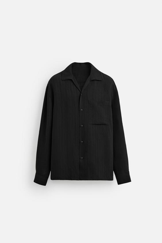 پیراهن مردانه زارا STRIPED JACQUARD SHIRT