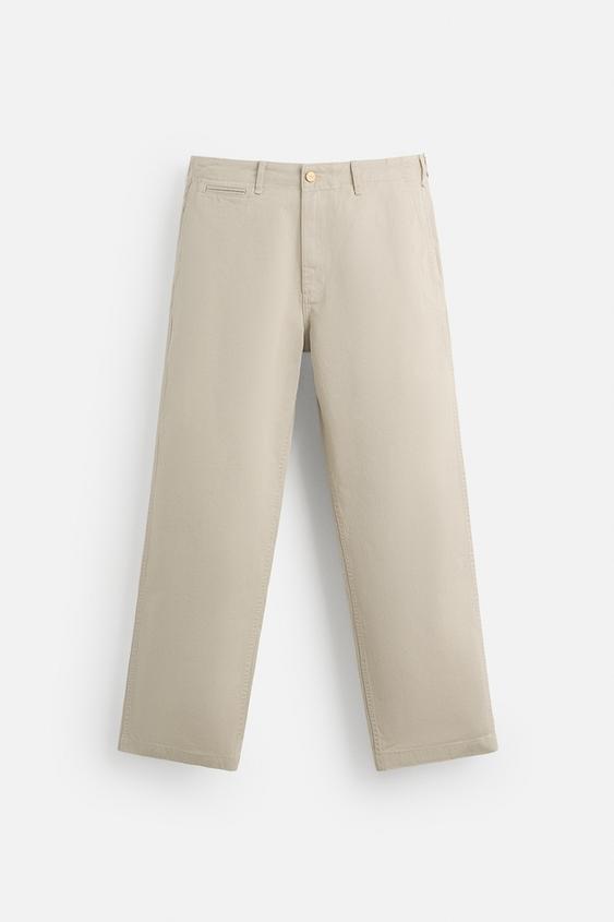 شلوار مردانه زارا RELAXED FIT CHINO TROUSERS