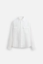 پیراهن لینن مردانه زارا 100% LINEN OVERSHIRT